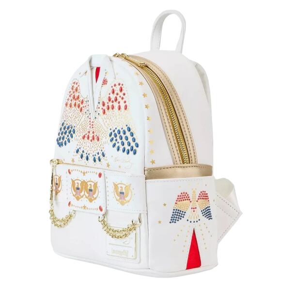 Loungefly Elvis Presley Aloha Jumpsuit Cosplay Mini Backpack - NWT - Picture 2 of 4